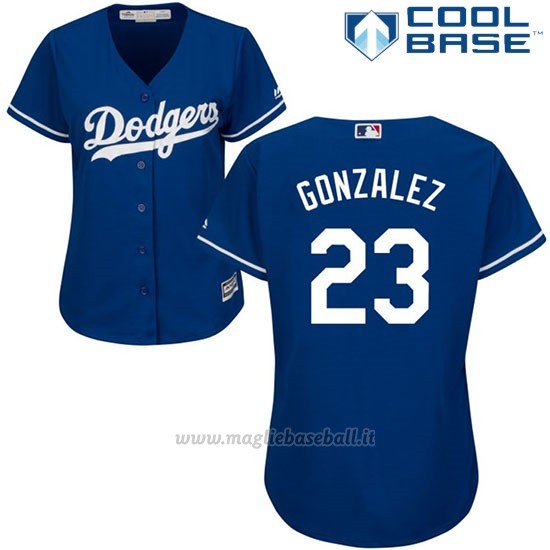 Maglia Baseball Donna Los Angeles Dodgers Adrian Gonzalez Cool Base Royal